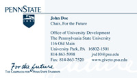 FTF business card snapshot, style 1